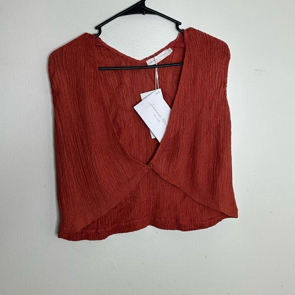 NWT Savannah Morrow Zuma Vest Top in Scarlette Peace‎ Silk and Bamboo size XL